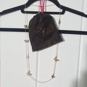 New Kate Spade Necklace Gold Butterflies